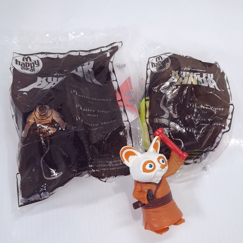 NEW McDonalds Happy Meal Toy Kung-Fu Panda Master Viper Master Monkey Shifu 2008